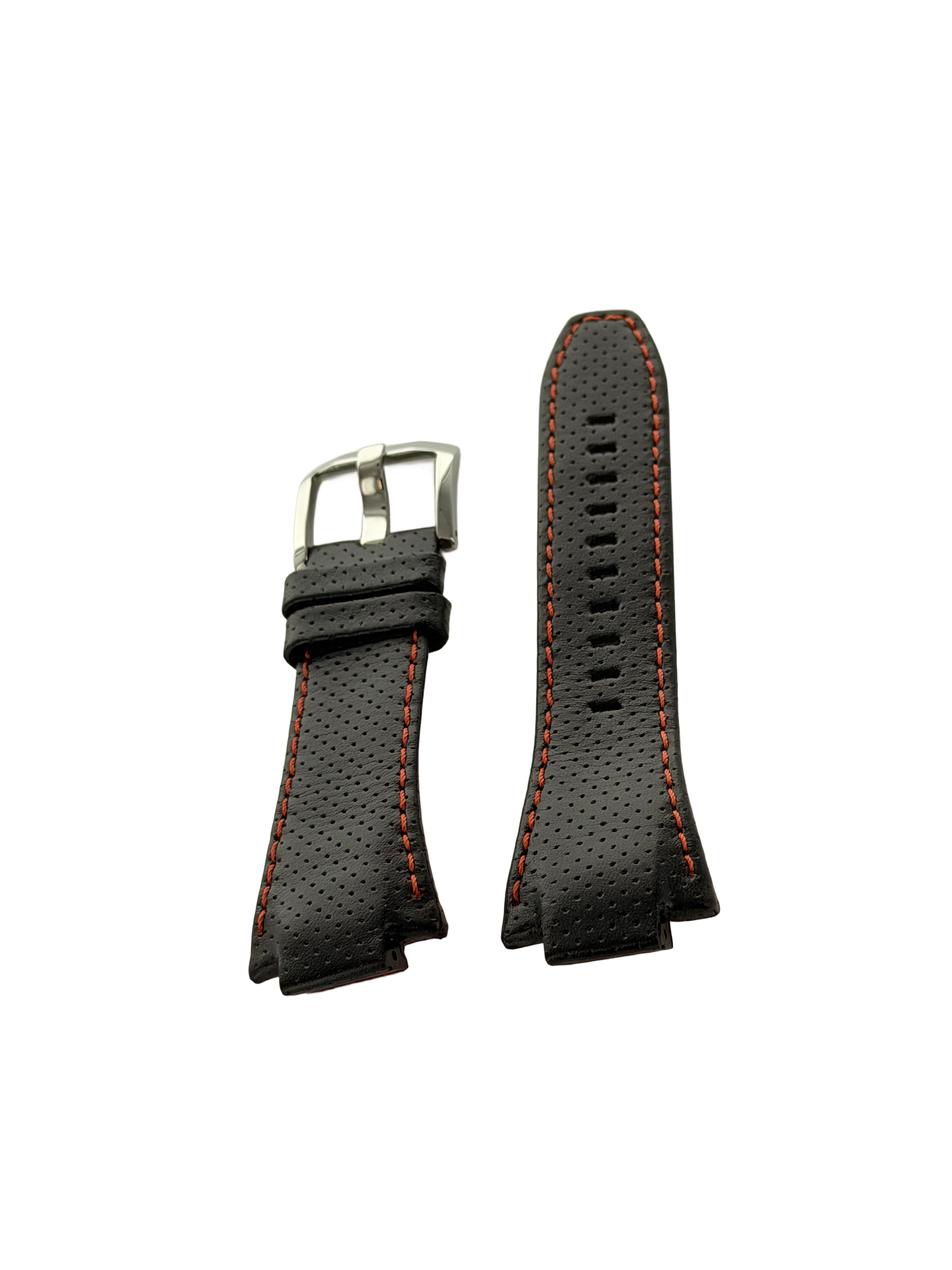 Watch band Seiko Sportura SNL017 black leather 7L22-0AE0 - 4KG8JZ