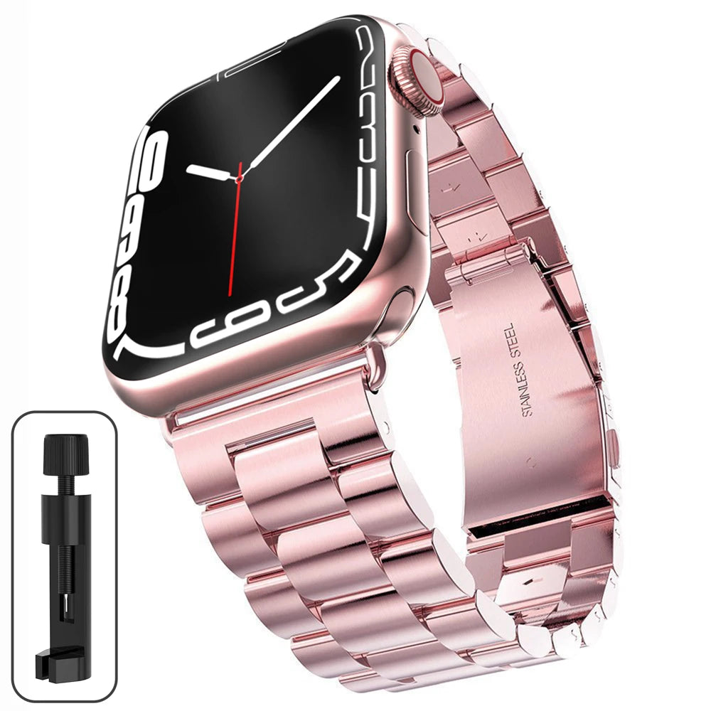 Apple Watch Band Stainless Steel Pink 22mm / 26mm STRPZ® iWatch Series, SE & Ultra