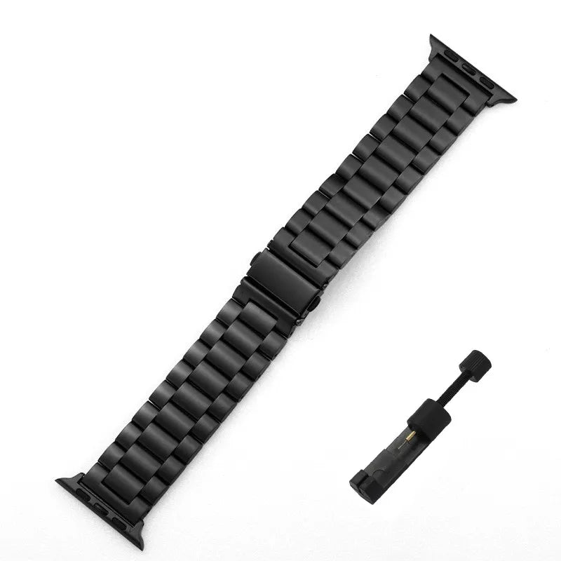 Apple Watch Band Black Stainless Steel – Series 11, 10, 9, 8, SE & Ultra