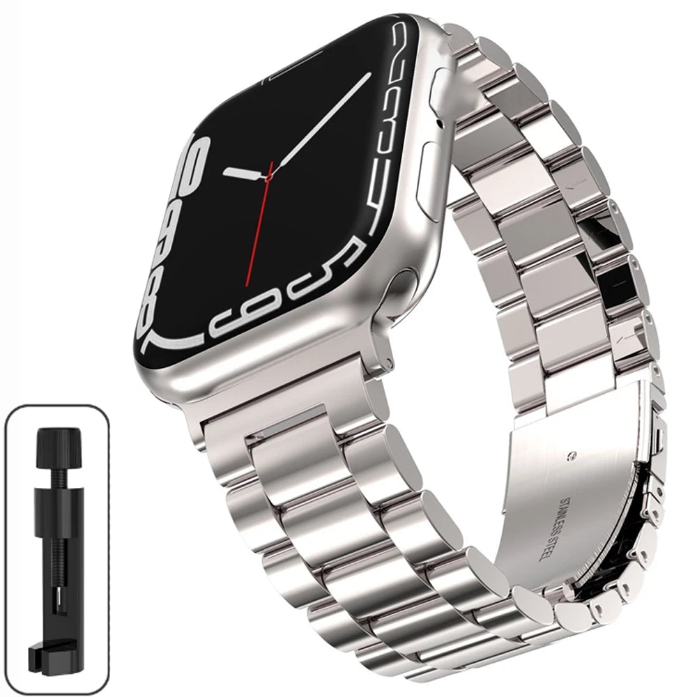 STRPZ® Bracelet Apple Watch – Starlight Acier inoxydable – Montre Series, SE & Ultra