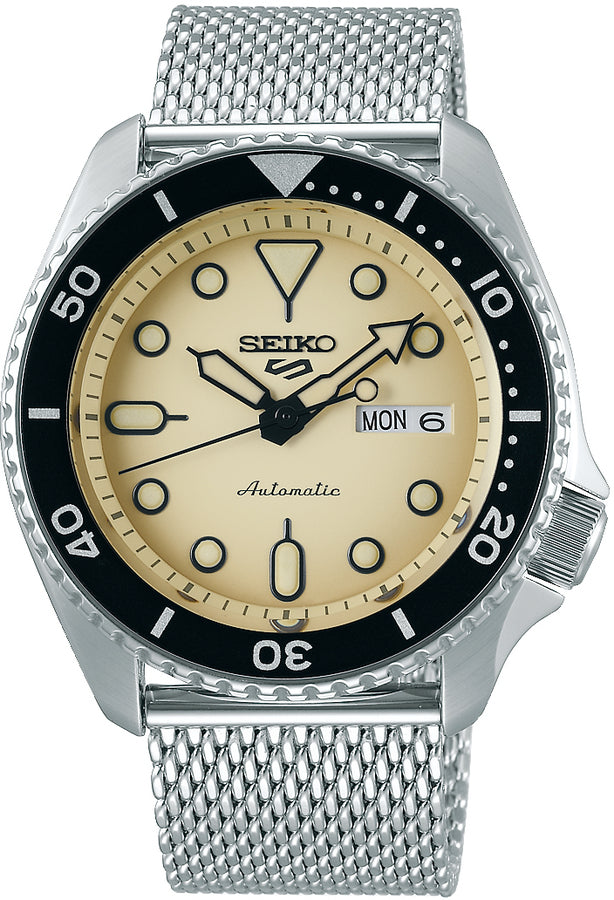 Seiko 5 Sports SRPD67K1 Orologio Automatico | Quadrante color cuoio | Lunetta Nero | 4R36-07G0