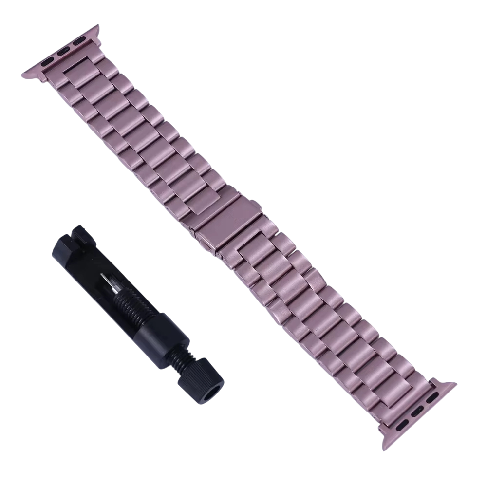 STRPZ® Apple Watch Band – Pink Stainless Steel – Watch Series, SE & Ultra