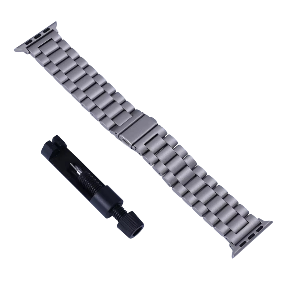 Bracelet Apple Watch Acier inoxydable – Série 11, 10, 9, 8, 7 SE, SE2 et Ultra