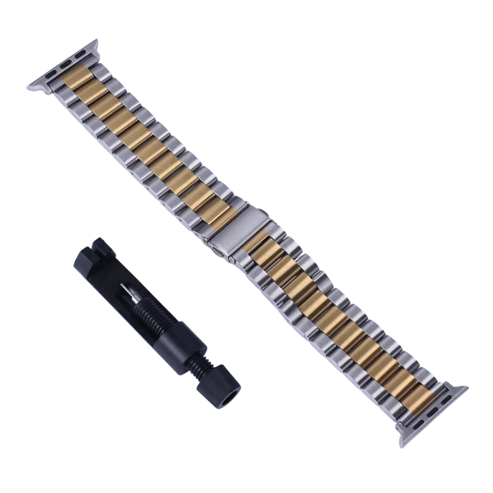 Bracelet Apple Watch Acier inoxydable – Série 11, 10, 9, 8, 7 SE, SE2 et Ultra