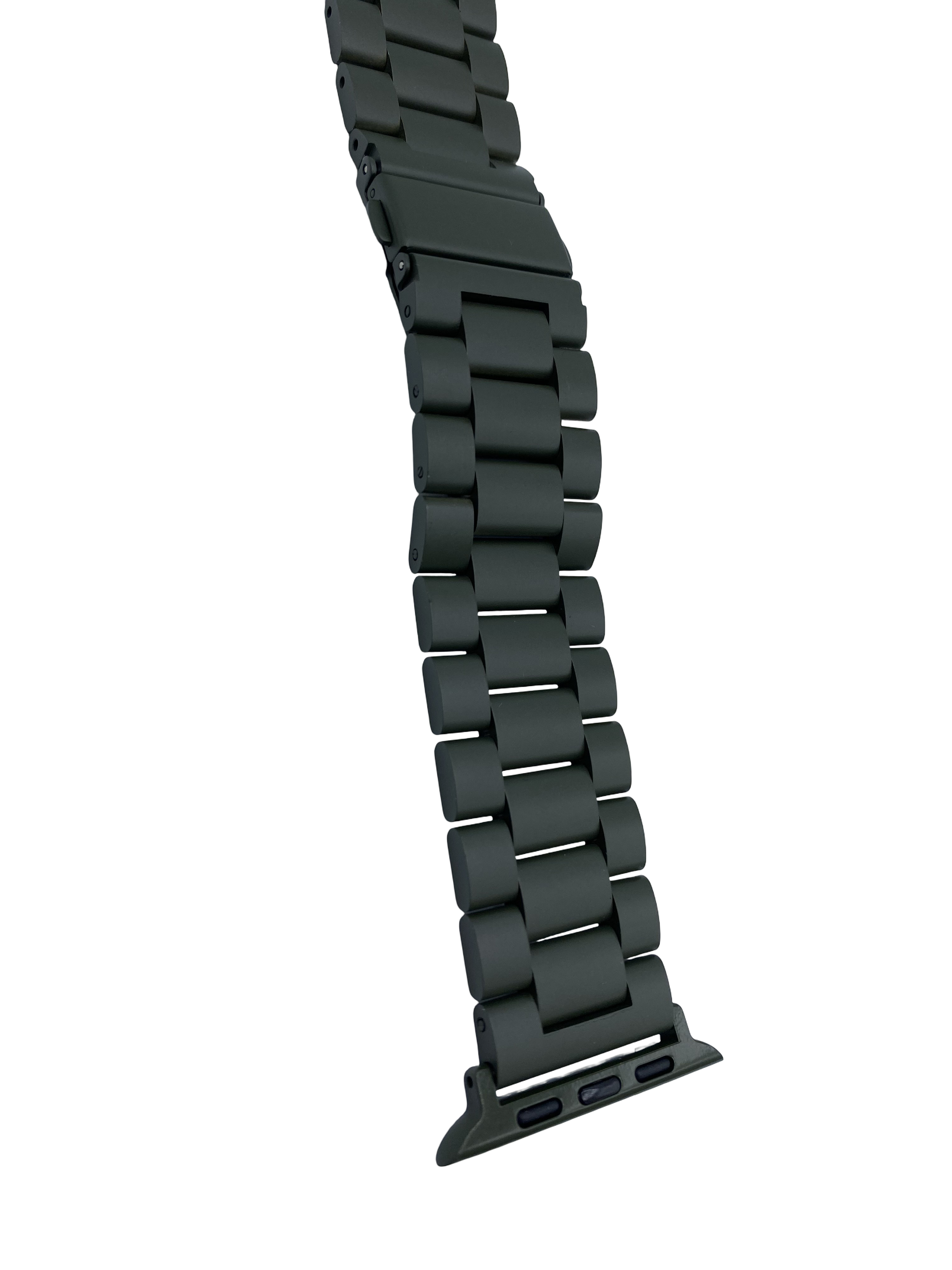 STRPZ® Cinturino Apple Watch – Acciaio inossidabile verde militare – Serie Orologio, SE & Ultra