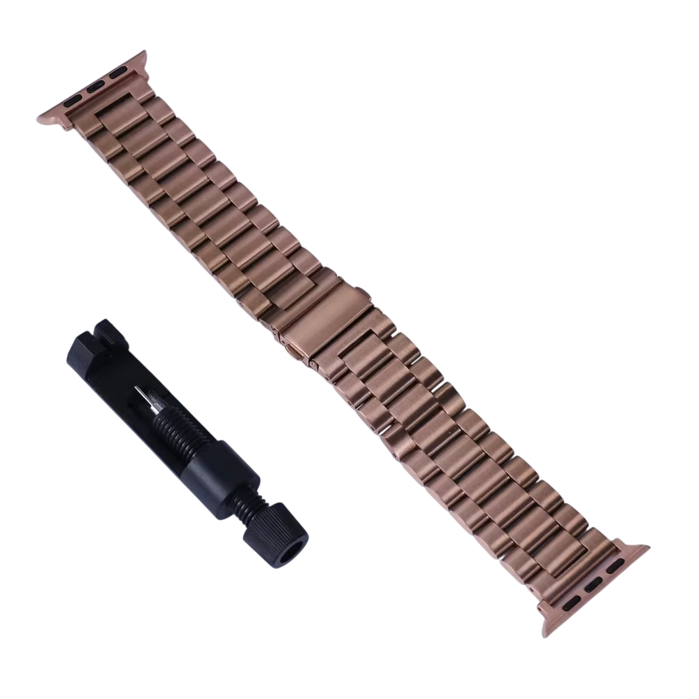 Stainless Steel Apple Watch Band – Premium Replacement Strap for All Series (2015–2025) - Rosé Gold