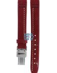 Burberry BU1013 Watch Band BU - 1013 Red Leather 13 mm - Watch Plaza