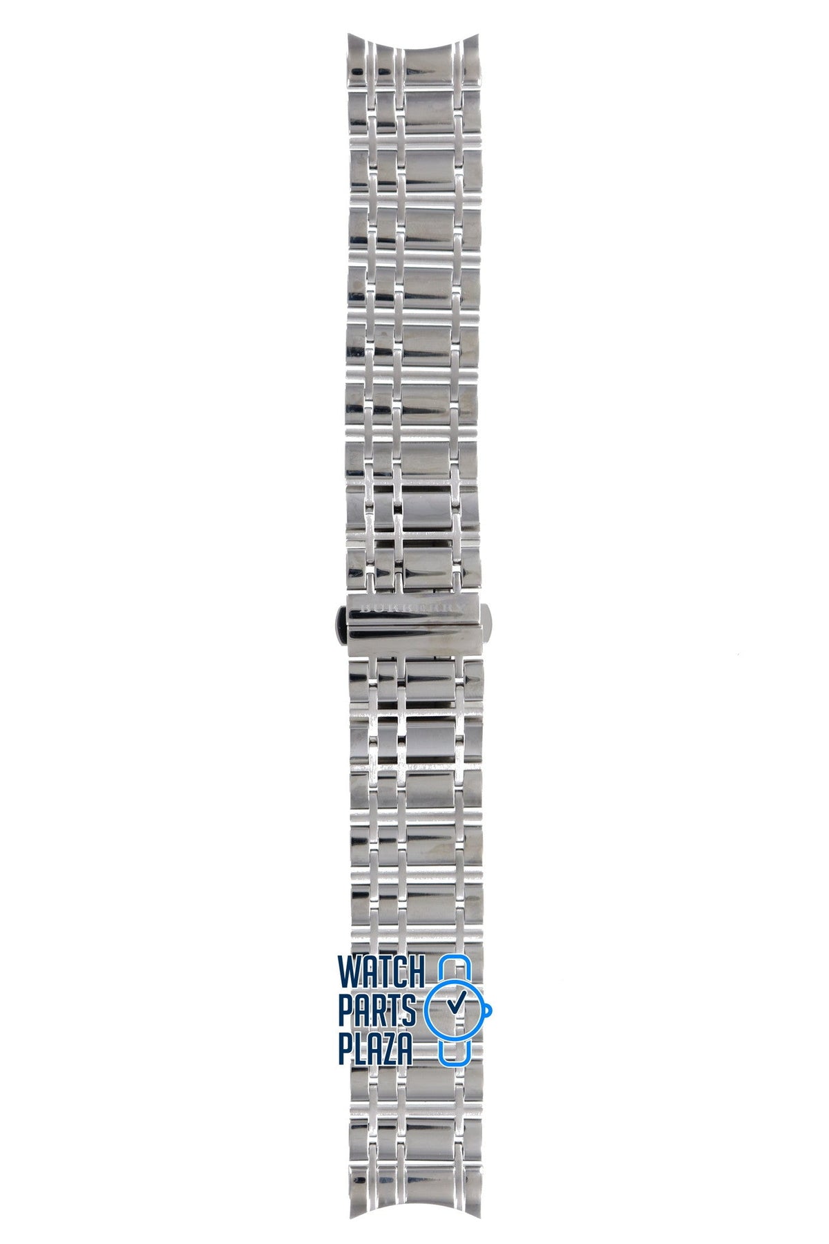 Mens Burberry BU 1364 Burberry BU1364 Watch Band Grey Stainless Steel 20 mm main image 2