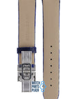 Burberry BU4512 Watch Band BU - 4512 - BLUE Blue Leather & Textile 17 mm - Watch Plaza