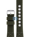 Citizen AW1410 - 16X & AW1410 - 32X Military Watch Band 59 - S53094 Green Leather & Textile 22 mm Eco - Drive - Watch Plaza