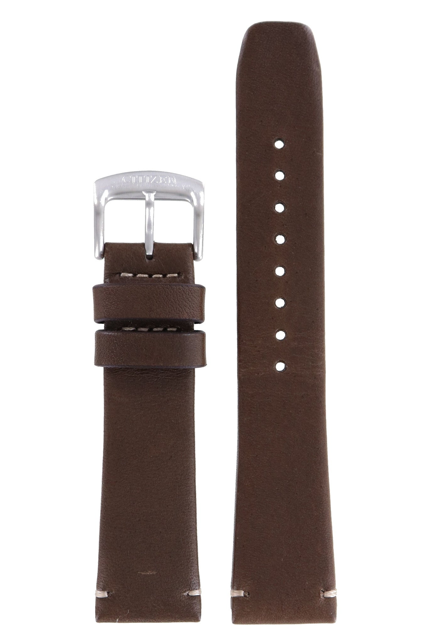 Citizen AW1620 - 21E - S120802 Watch Band 59 - S54256 Dark Brown Leather 21 mm Eco - Drive - Watch Plaza