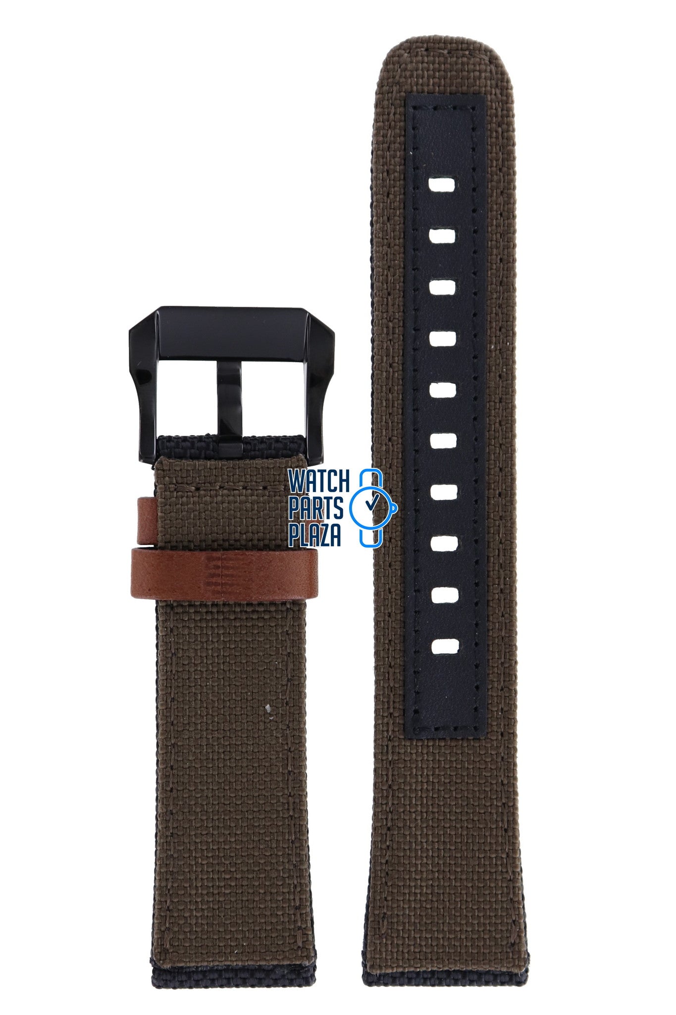 Citizen BN4049 - 11E Altichron Watch Band 59 - R50536 Brown Leather & Textile 22 mm Promaster - Watch Plaza