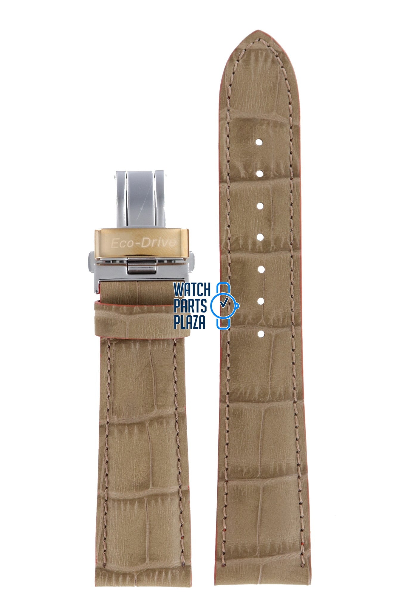 Citizen FC0003 - 18D Watch Band 59 - S52792 Beige Leather 21 mm Radio Controlled - Watch Plaza