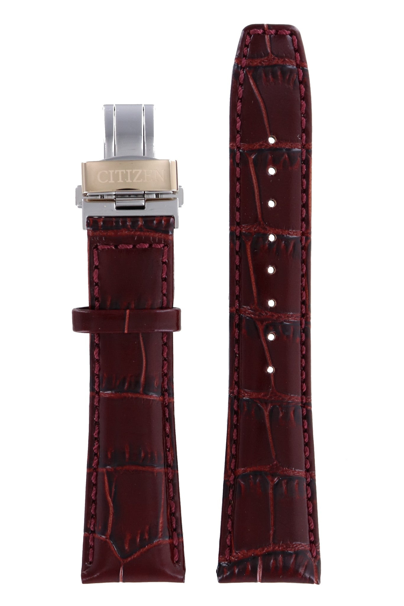 Citizen NH8312 - 07A, NH8313 - 04A & NH8316 - 06A Watch Band 59 - S51505 Brown Leather 22 mm Sapphire - Watch Plaza