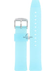 Fossil JR7866 Watch Band JR - 7866 Light Blue Silicone 18 mm Big Tic - Watch Plaza