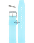 Fossil JR7866 Watch Band JR - 7866 Light Blue Silicone 18 mm Big Tic - Watch Plaza