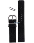 Fossil JR8018 Watch Band JR - 8018 Black Leather 18 mm Authentic - Watch Plaza