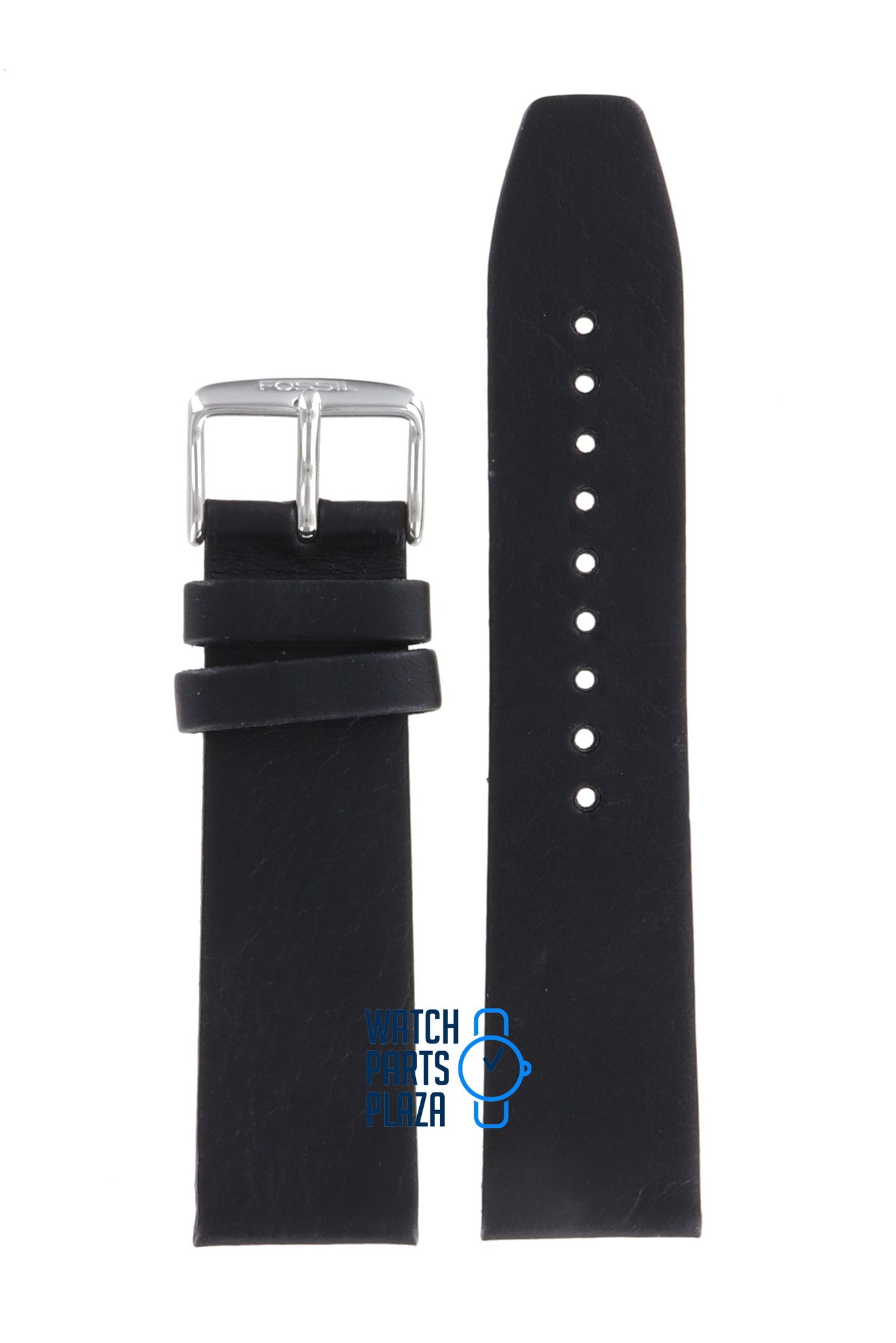 Fossil JR8120 Watch Band JR - 8120 Black Leather 22 mm Collection - Watch Plaza