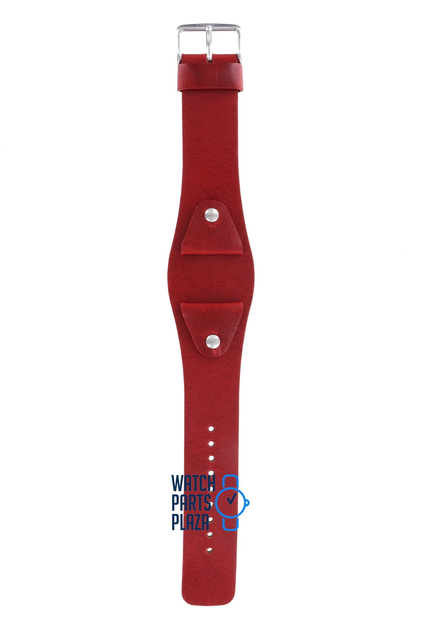 Fossil JR8134 Watch Band JR - 8134 Red Leather 24 mm - Watch Plaza