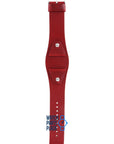 Fossil JR8134 Watch Band JR - 8134 Red Leather 24 mm - Watch Plaza