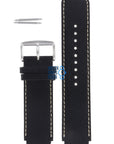 Fossil JR8166 Watch Band JR - 8166 Black Leather 20 mm Big Tic - Watch Plaza