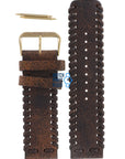 Fossil JR8181 Watch Band JR - 8181 Brown Leather 24 mm - Watch Plaza