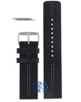 Fossil JR8212 Watch Band JR - 8212 Black Leather 24 mm - Watch Plaza