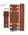 Fossil JR8285 Watch Band JR - 8285 Brown Leather 22 mm - Watch Plaza