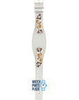 Fossil JR8347 Watch Band JR - 8347 White Leather 12 mm Trend - Watch Plaza