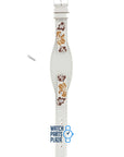 Fossil JR8347 Watch Band JR - 8347 White Leather 12 mm Trend - Watch Plaza