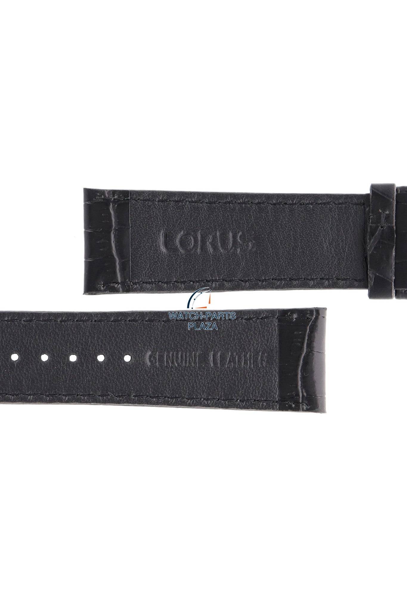 Lorus VD57 - X015 black genuine leather watch strap 22mm RM371AX9 - Watch Plaza