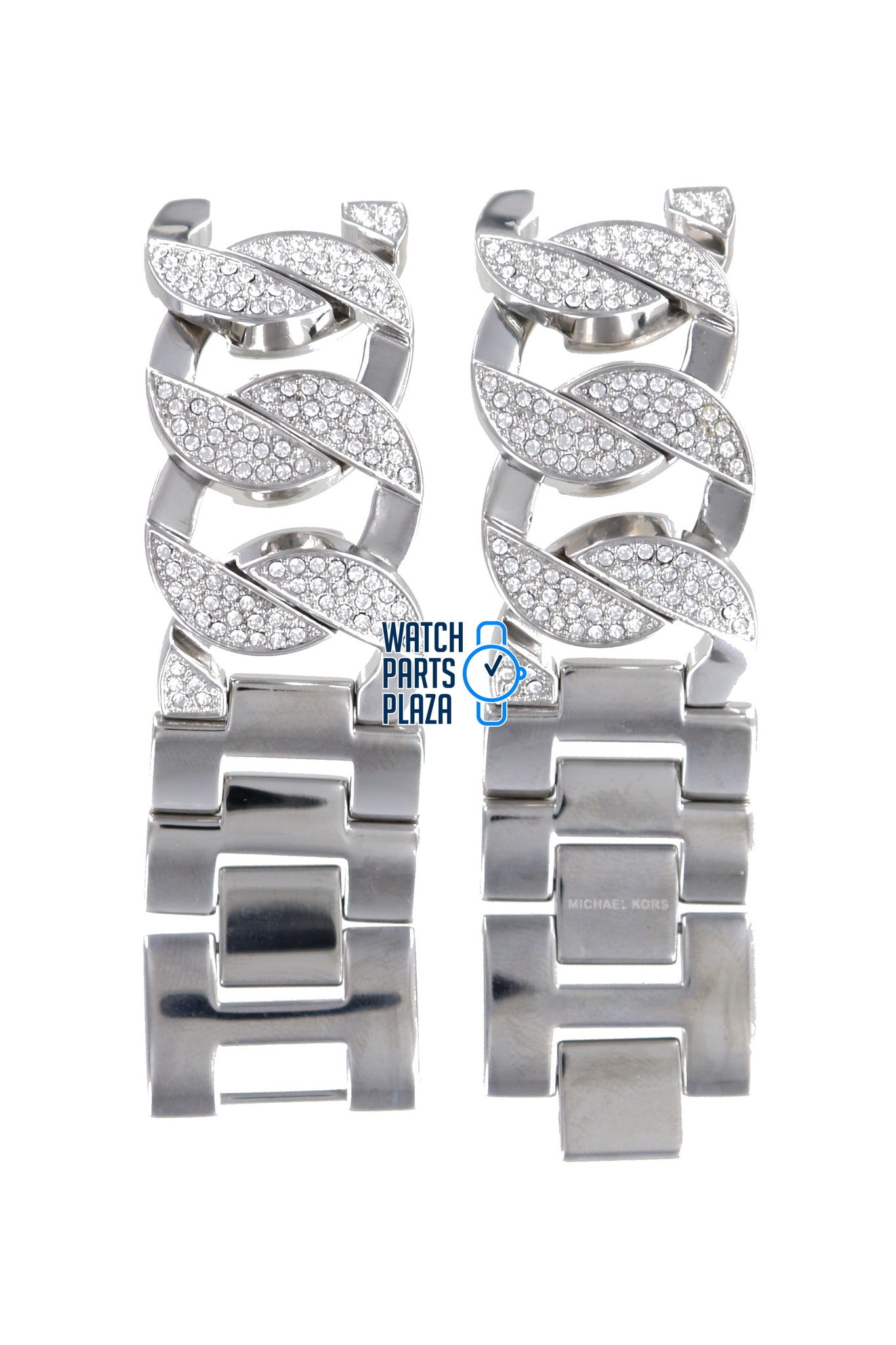 Michael Kors MK3079 Watch Band MK - 3079 Grey Stainless Steel 19 mm - Watch Plaza