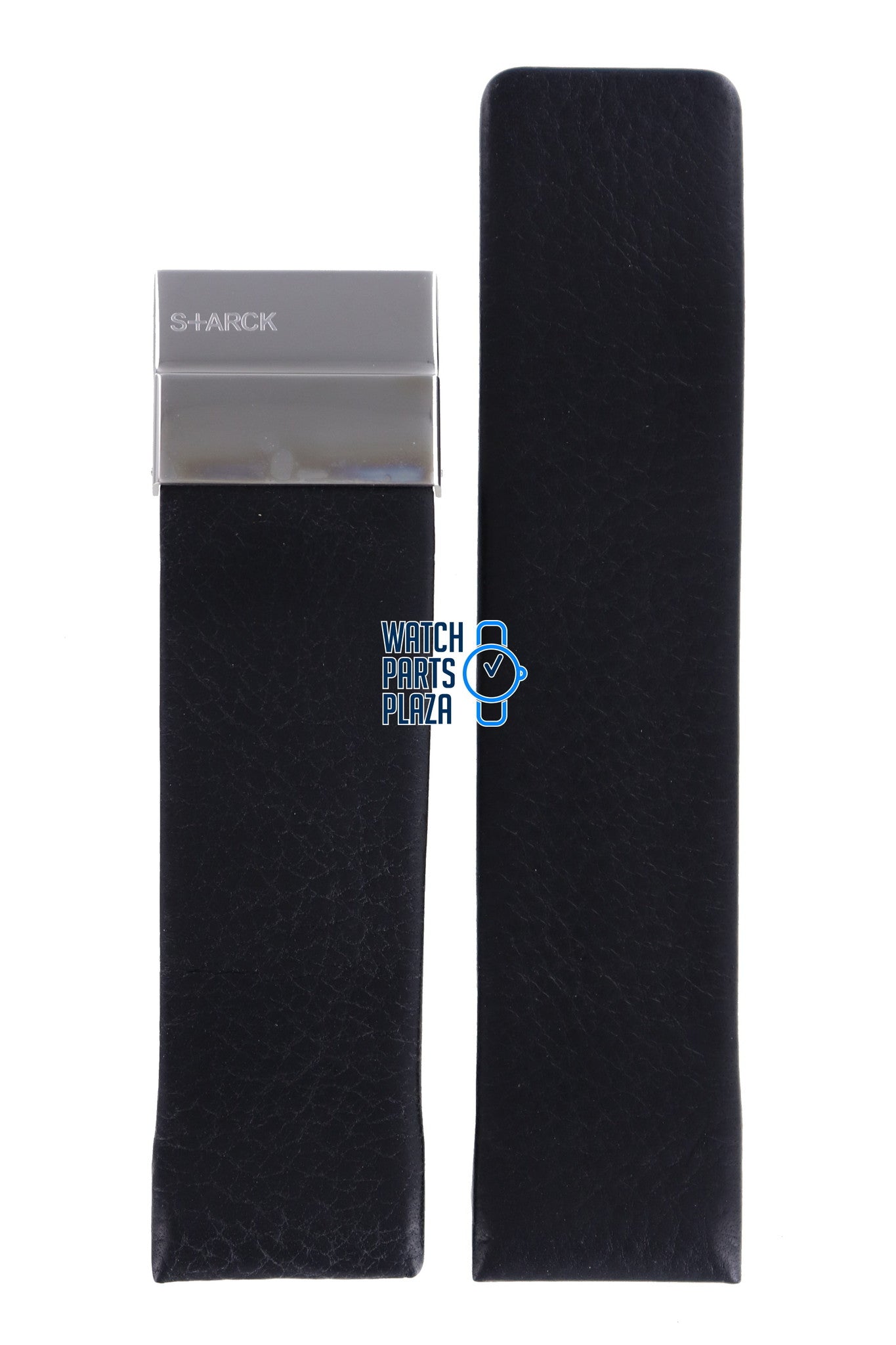 Philippe Starck PH5006 Watch Band PH - 5006 Black Leather 26 mm - Watch Plaza