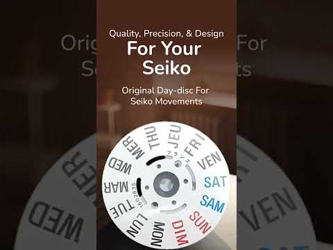 Seiko 0160283 Day-Disc 4R36 - White English / French Crown 4 Position