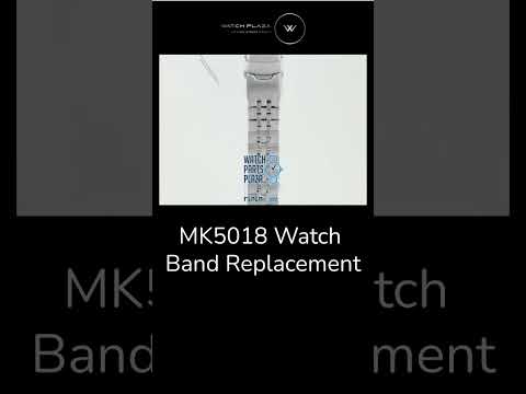 Michael Kors MK5018 Watch Band MK-5018 Grey Stainless Steel 18 mm
