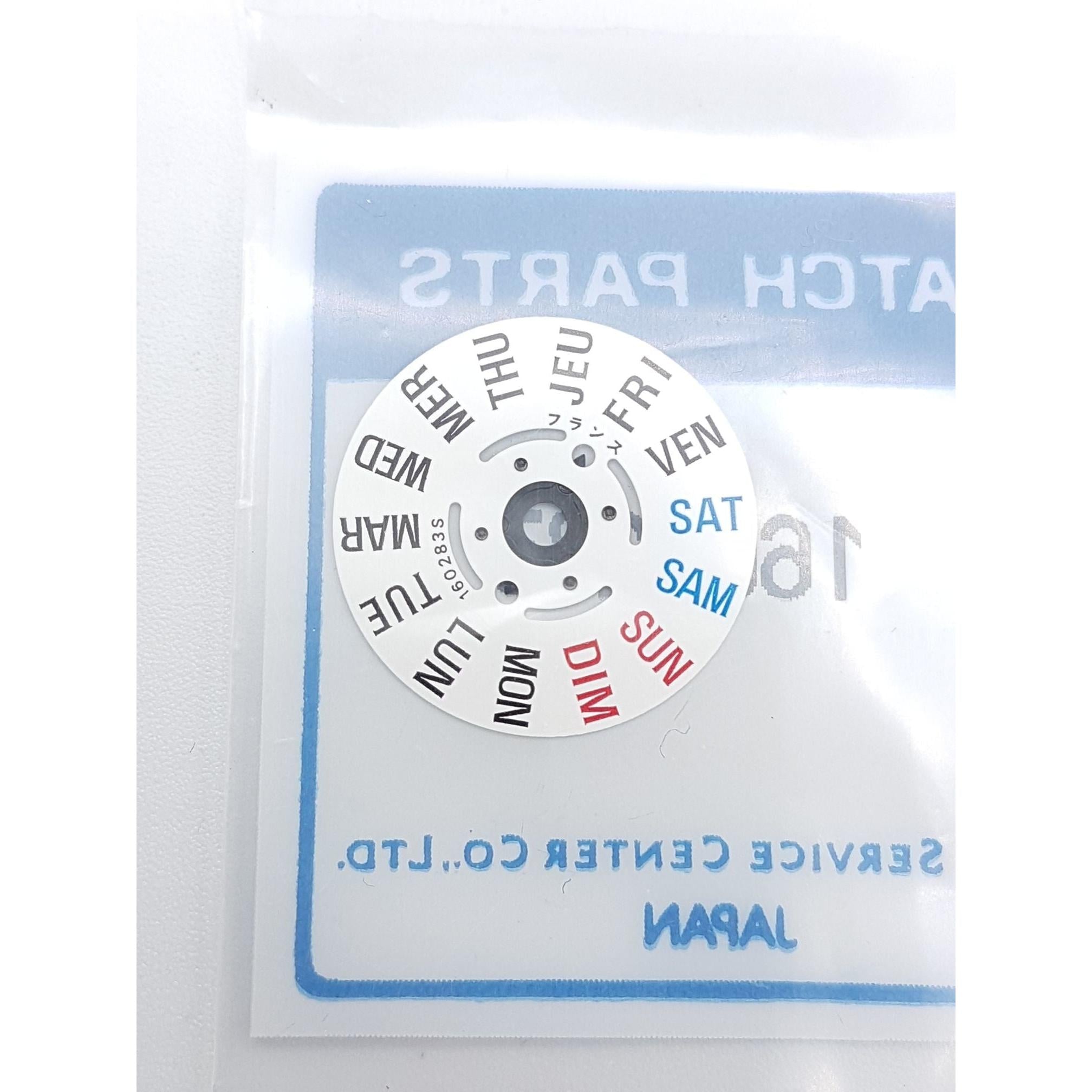 Seiko 0160283 Day - Disc 4R36 - White Englisch/French Crown 4 Position - Watch Plaza