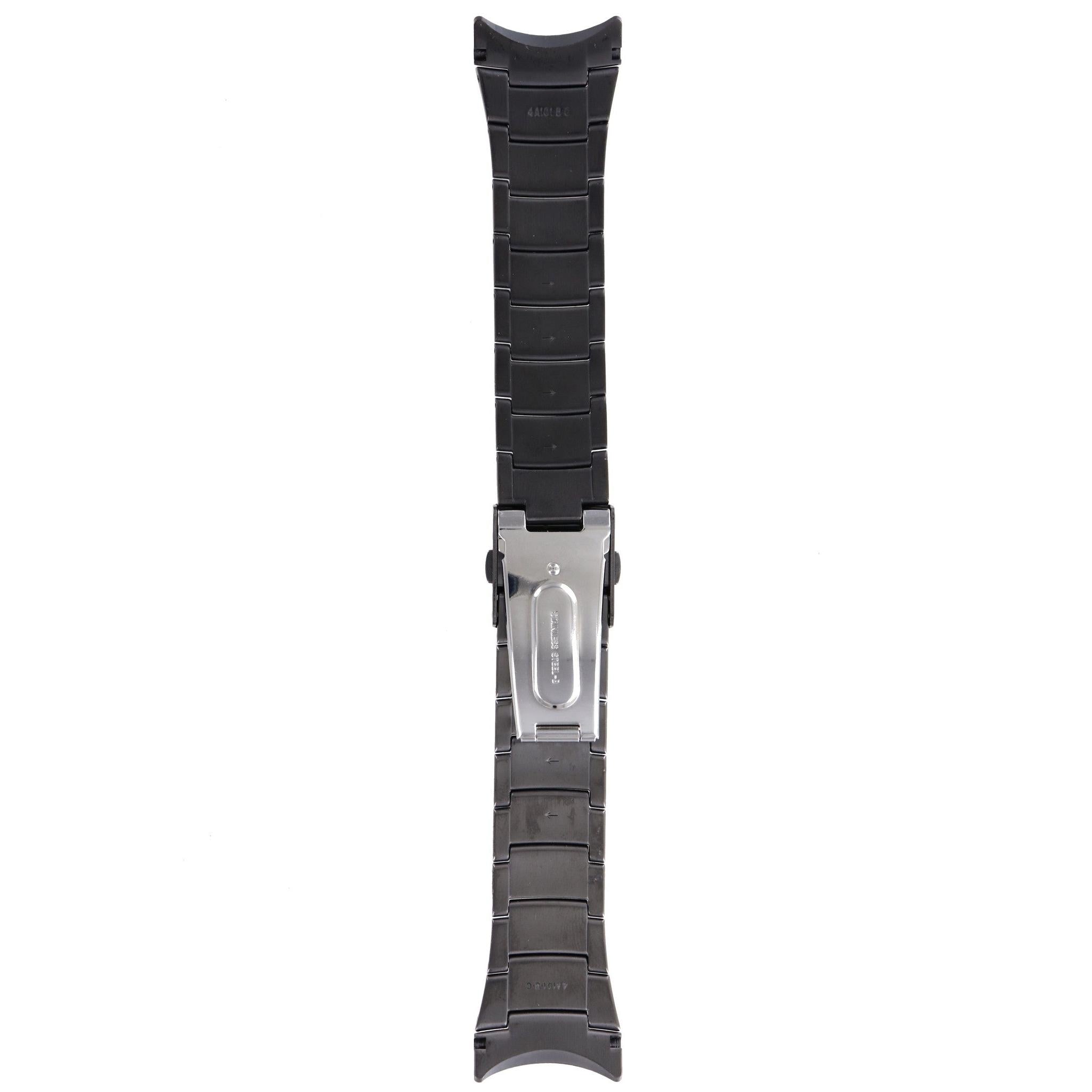 Seiko 4A101.B.C - SNAB97 Watch Band 4A101MM Black Stainless Steel 26 mm Tachymeter - Watch Plaza
