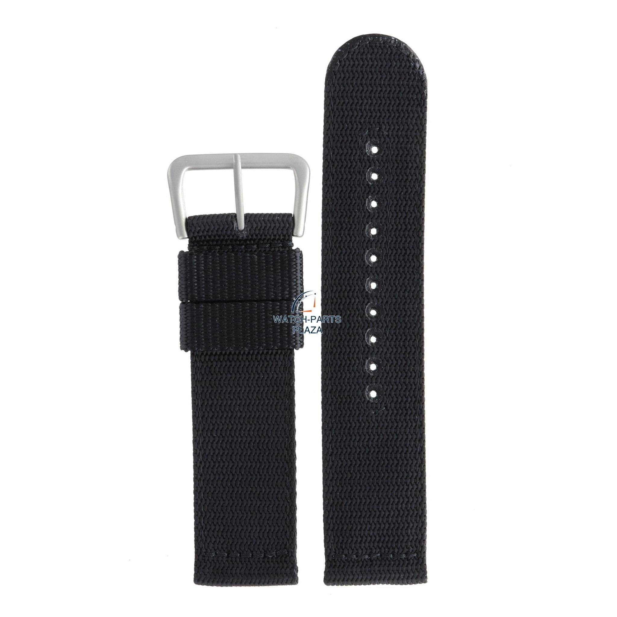 Seiko 4A211JL Watch band SNZG15 - 7S36, 7T92, 7T94 black canvas 22 mm - 5 Sports - Watch Plaza