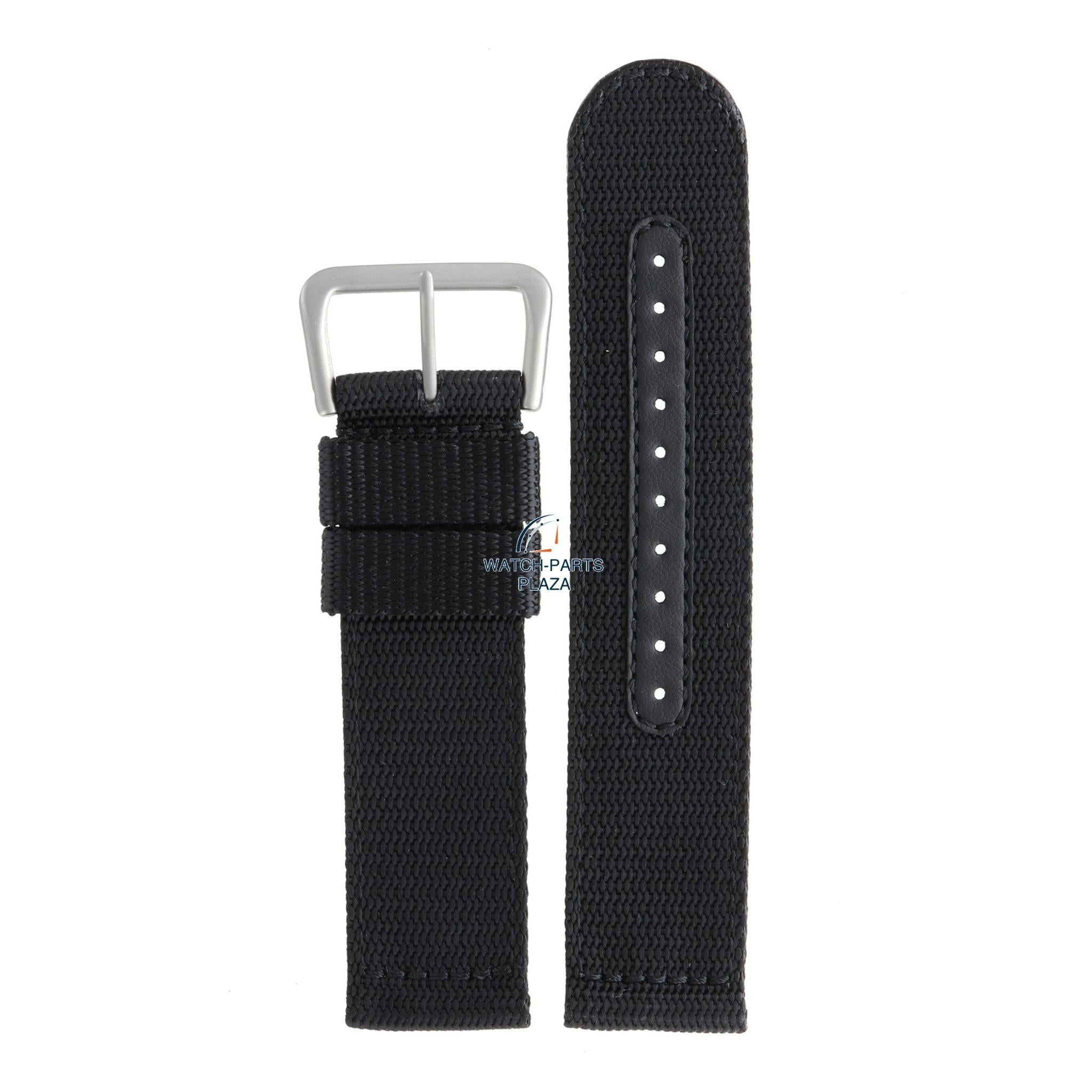 Seiko 4A211JL Watch band SNZG15 - 7S36, 7T92, 7T94 black canvas 22 mm - 5 Sports - Watch Plaza