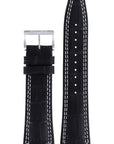 Seiko 4A532 B 24 - SNAC29 - 7T62 - 0HZ0 Watch Band 4A532JL Black Leather 24 mm Tachymeter - Watch Plaza