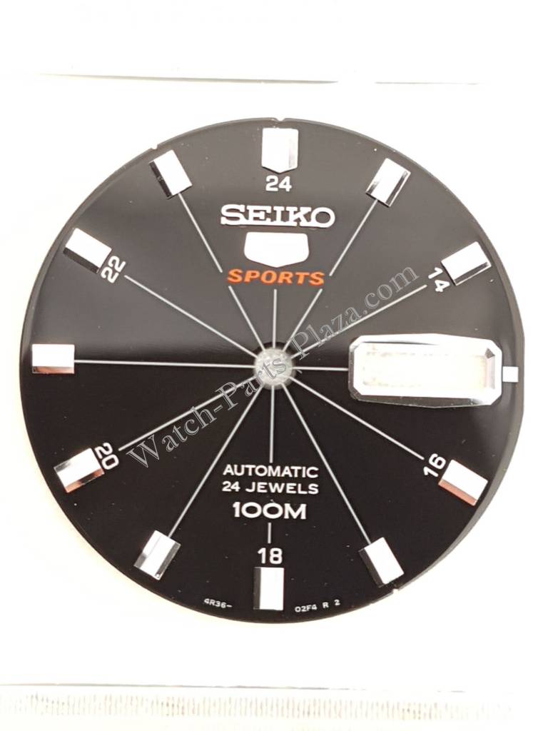 Seiko 5 Sports SRP415 Dial Black 4R36 - 02D0 SRP415K1 - Watch Plaza