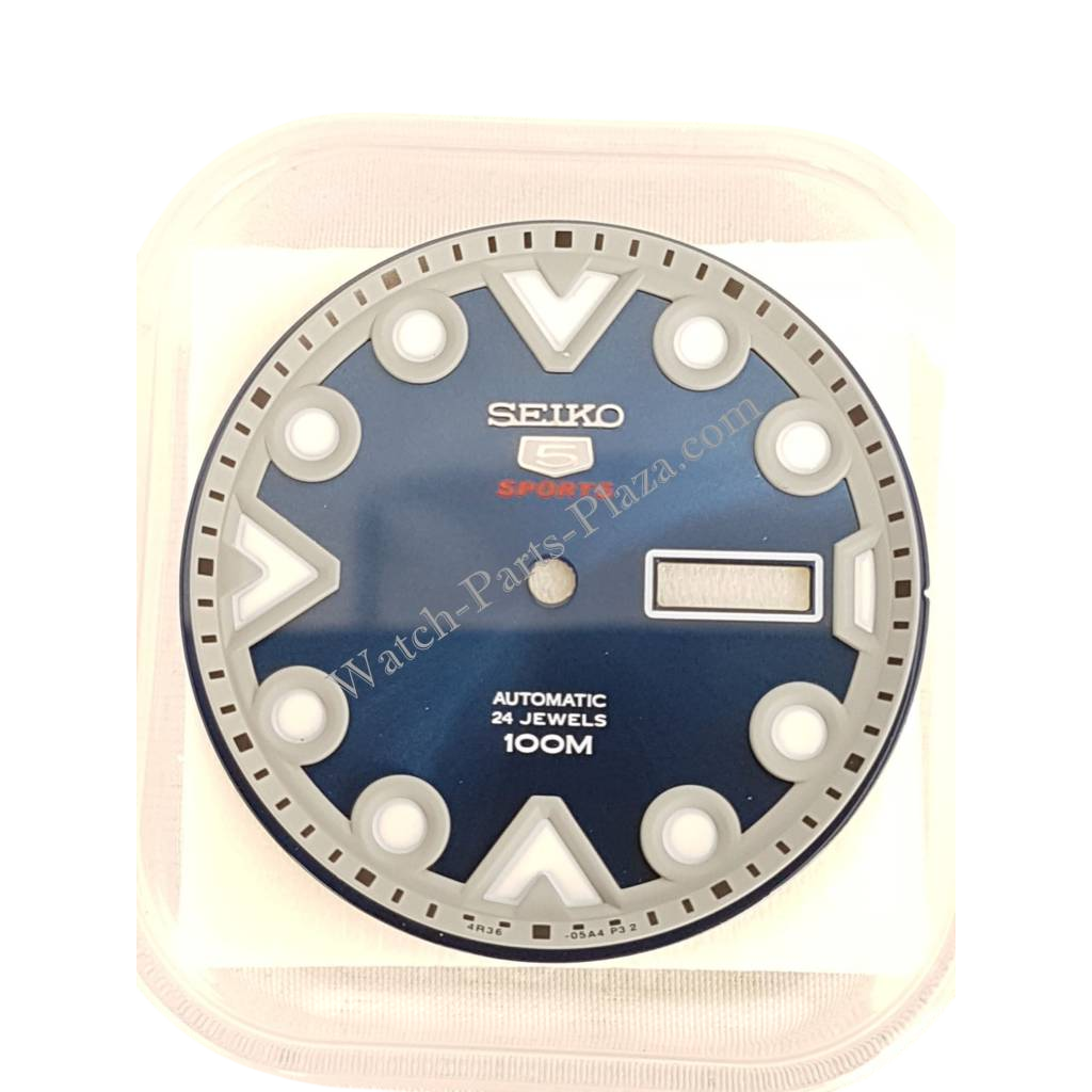 Seiko 5 Sports SRPA09K1 Watch Parts 4R36 - 04Z0 Dial, Bezel, Hands & Chapter Ring - Watch Plaza