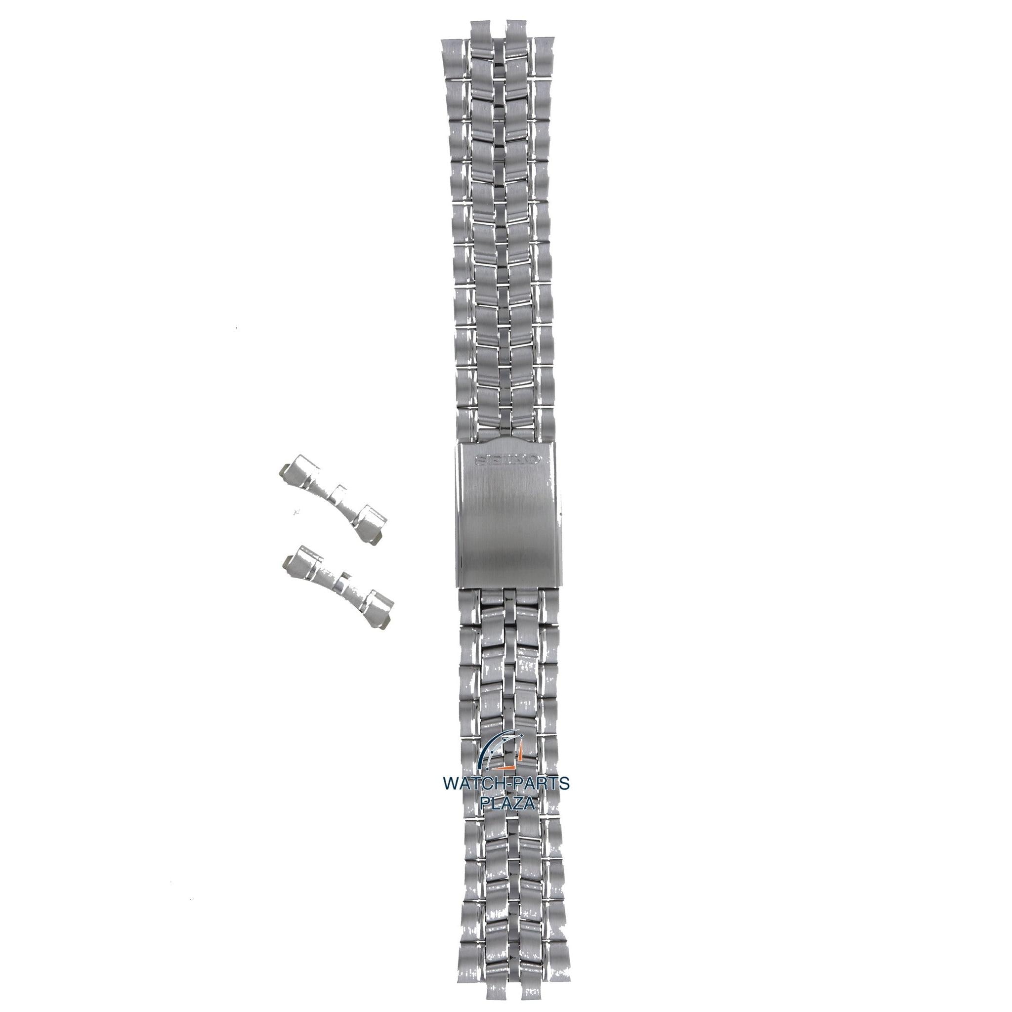 Seiko 5M23 6B70 / 6B73 Watch Band Grey Stainless Steel 20 mm