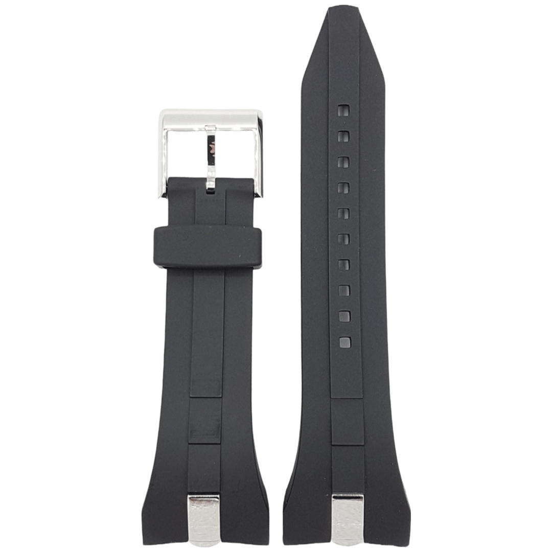 レア非売品ぴちょんくん7thAnniversary Original Strap Seiko Arctura B 28 mm SNL049P1 Watch Strap 7L22-0AT0 Black Silicone