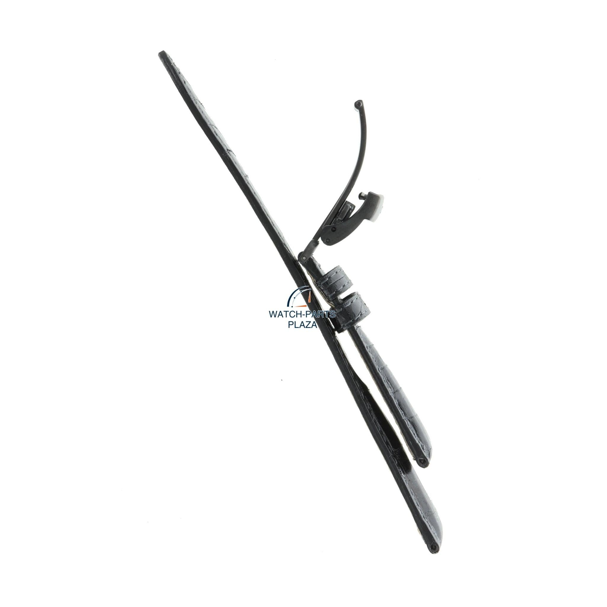 Seiko DA431DC Watch band S23617 & S23621 black leather 20 mm - Quartz Astron - Watch Plaza