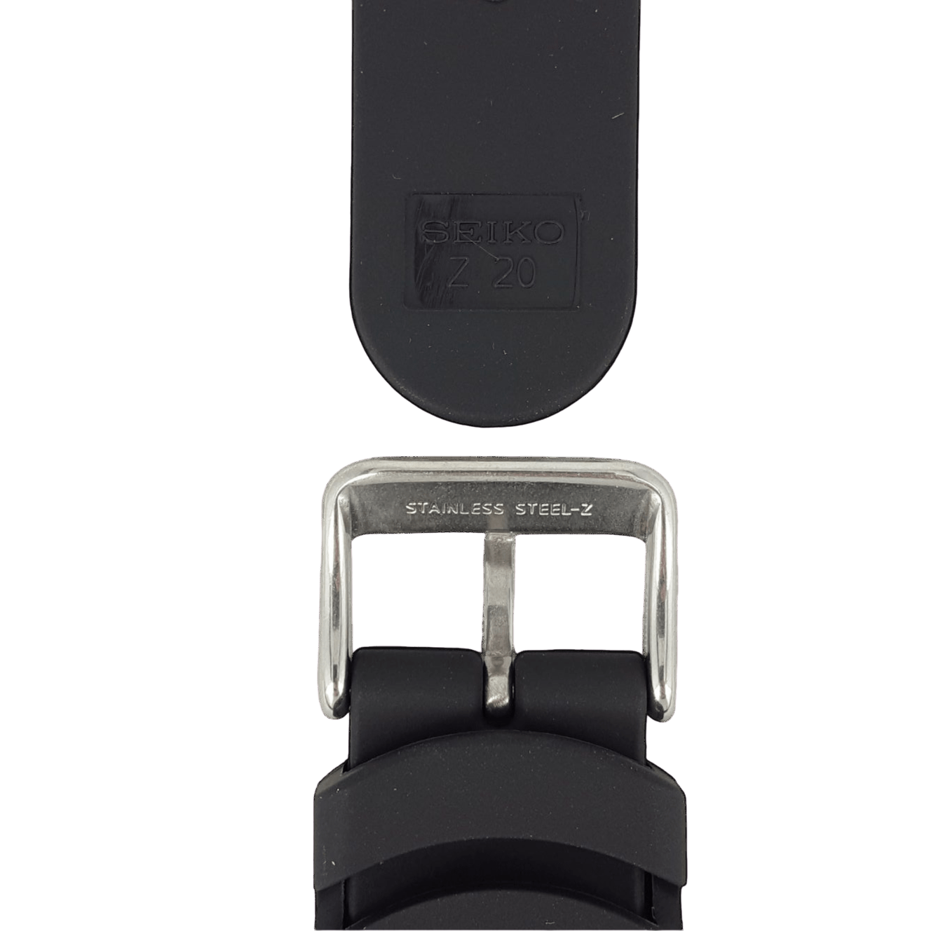 SEIKO KINETIC DIVER BLACK RUBBER WATCH BAND Z 20 mm SKA371 SHC061 STRAP SHC059 - Watch Plaza