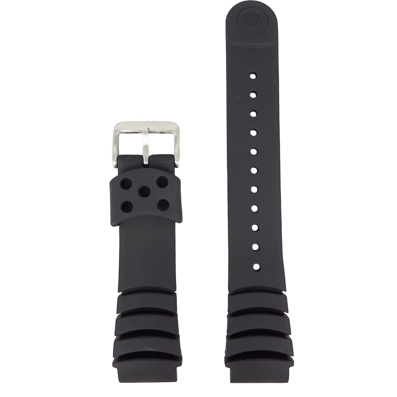 SEIKO KINETIC DIVER BLACK RUBBER WATCH BAND Z 20 mm SKA371 SHC061 STRAP SHC059 - Watch Plaza