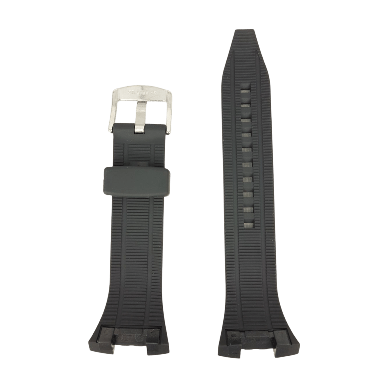 Seiko Kinetic SKA445 Black Rubber Watch Band SNAD35 Strap 30mm 4A1J1JRR - Watch Plaza