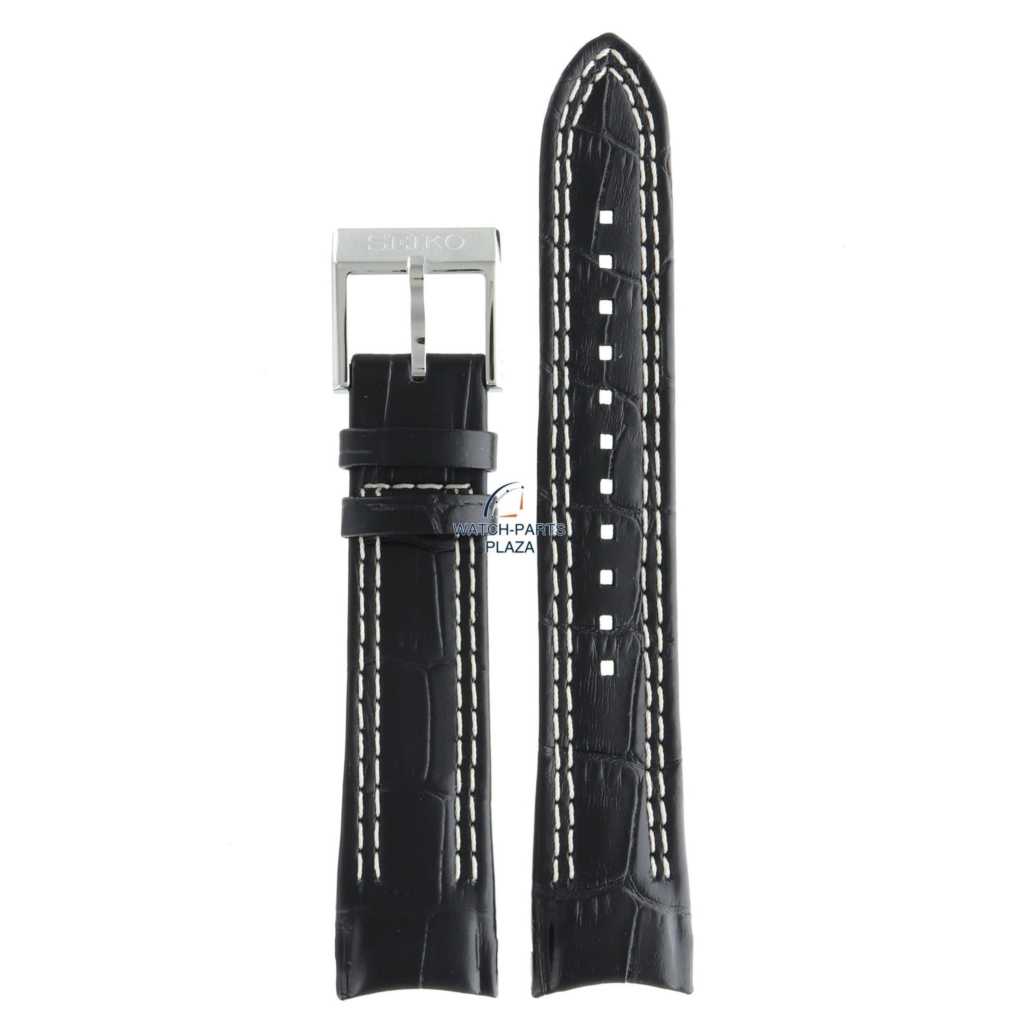 Seiko L087011J0 Watch band SNAE95 & SNAF01 black leather 21 mm - Sportura - Watch Plaza