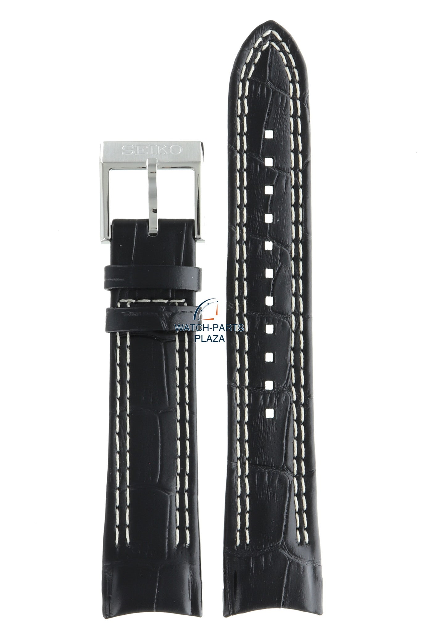 Seiko L087011J0 Watch band SNAE95 & SNAF01 black leather 21 mm - Sportura - Watch Plaza